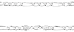 Cadena Plata 925 Fígaro 3x1 para Hombre 60cm - Imagen 4