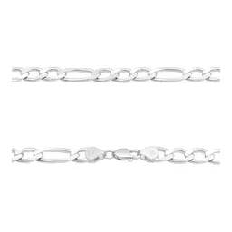 Cadena Plata 925 Figaro 3x1 para Hombre 60cm Robusta - Imagen 4