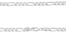 Cadena Plata 925 Figaro 3x1 para Hombre 60cm - Imagen 4