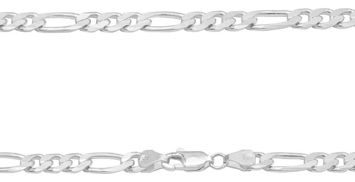 Cadena Plata 925 Figaro 3x1 para Hombre 60cm - Imagen 4