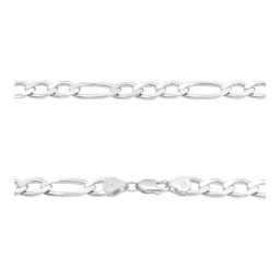 Cadena Plata 925 Fígaro 3x1 para Hombre 65cm - Imagen 4