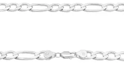 Cadena Plata 925 Fígaro 3x1 para Hombre 65cm - Imagen 4
