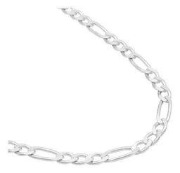 Cadena Plata .925 Figaro 3x1 Para Hombre 70cm Estilo Clásico - Imagen 2