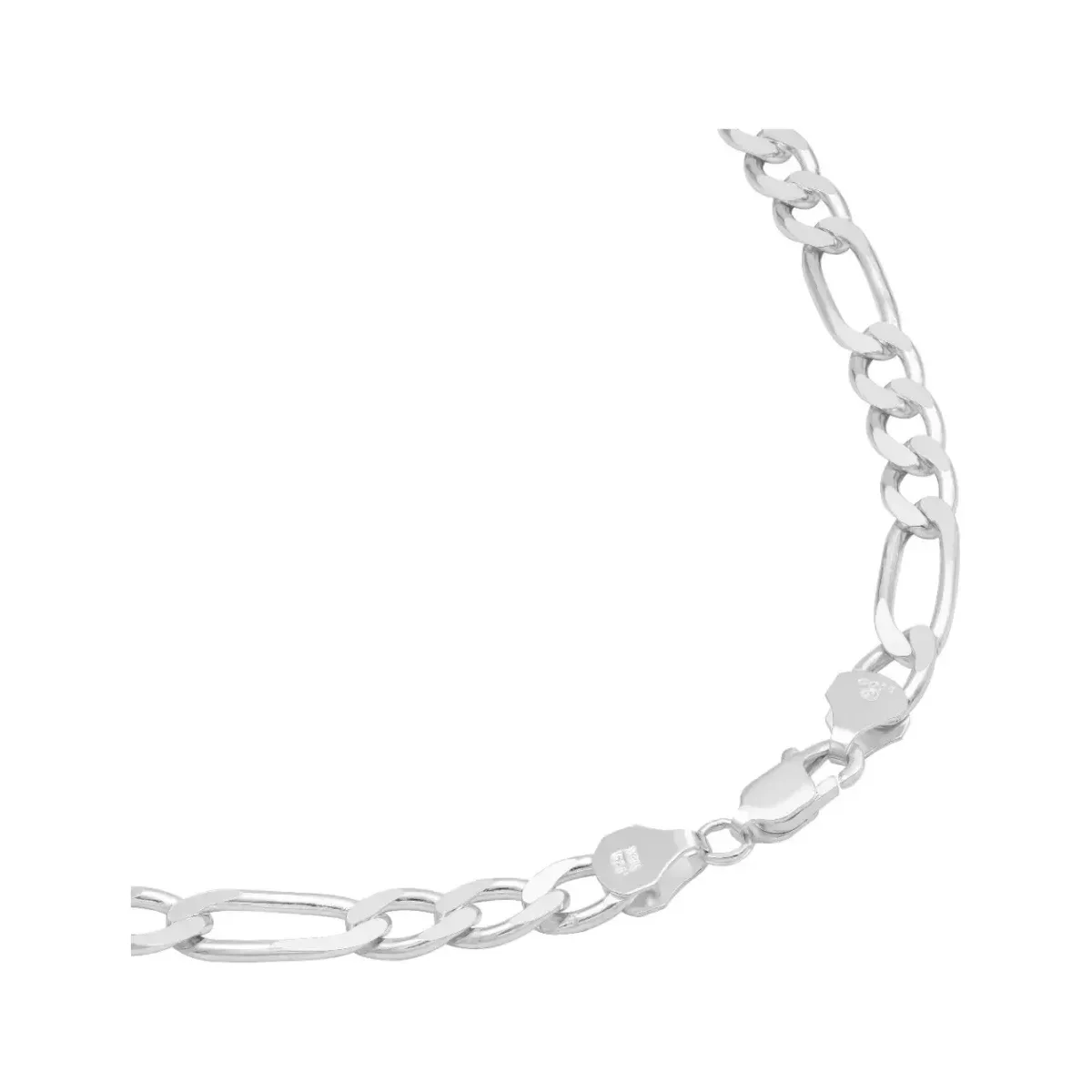 Cadena Plata .925 Figaro 3x1 Para Hombre 70cm Estilo Clásico - Imagen 3
