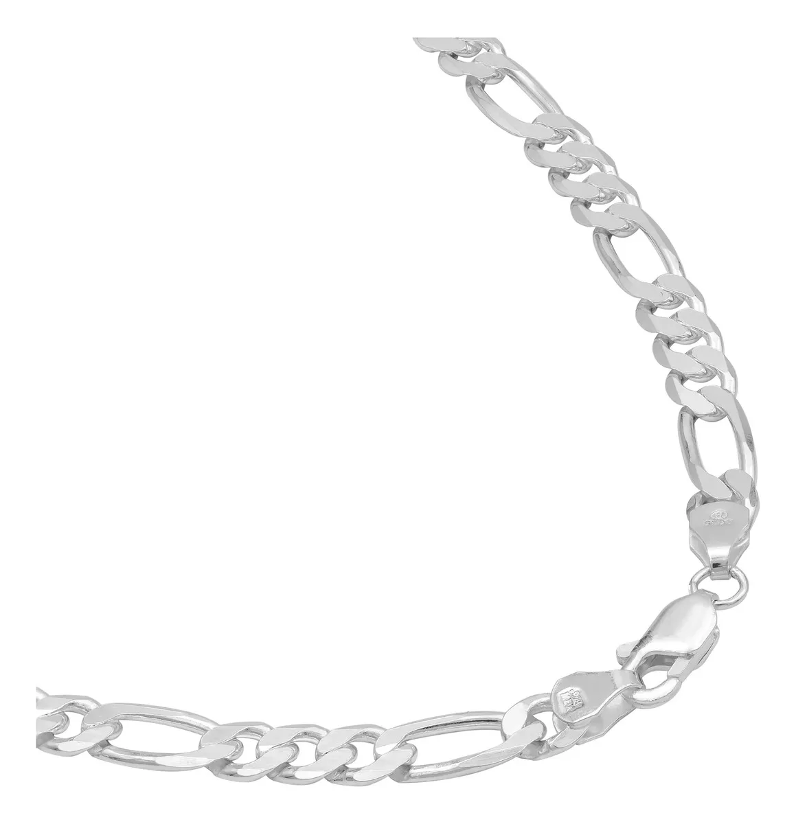 Cadena Plata 925 Figaro 3x1 para Hombre 70cm - Imagen 1