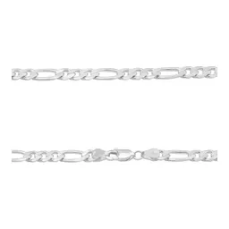 Cadena Plata 925 Figaro 3x1 para Hombre 70cm - Imagen 4