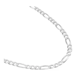 Cadena Plata 925 Figaro 3x1 para Hombre de 65 cm - Imagen 2