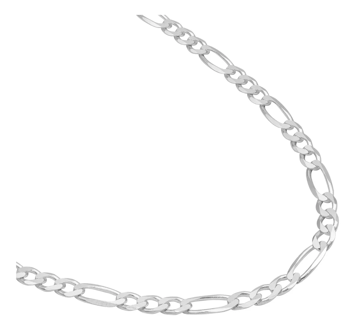Cadena Plata 925 Figaro 3x1 para Hombre de 65 cm - Imagen 1
