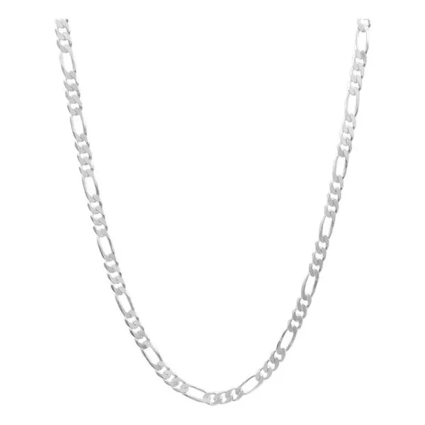 Cadena Plata 925 Figaro 3x1 para Hombre - Imagen 1