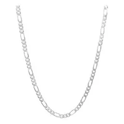 Cadena Plata 925 Figaro Gruesa Para Hombre 65cm - Imagen 1