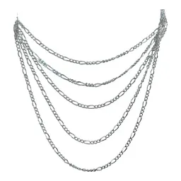 Cadena Plata 925 Ley .925 Diseño Figaro 55 cm para Dije Uso Diario - Imagen 1