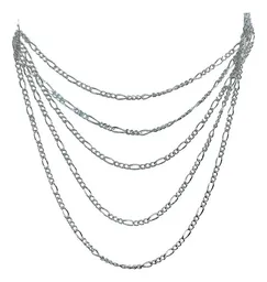 Cadena Plata 925 Ley .925 Diseño Figaro 50 cm para Dije Uso Diario - Imagen 1