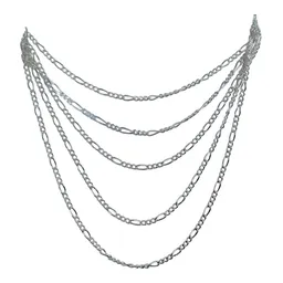 Cadena Plata 925 Ley .925 Diseño Figaro 55 cm para Dije Uso Diario - Imagen 2