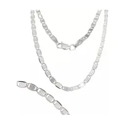 Cadena Plata 925 Ley Marinera Lisa Unisex 50cm - Imagen 1