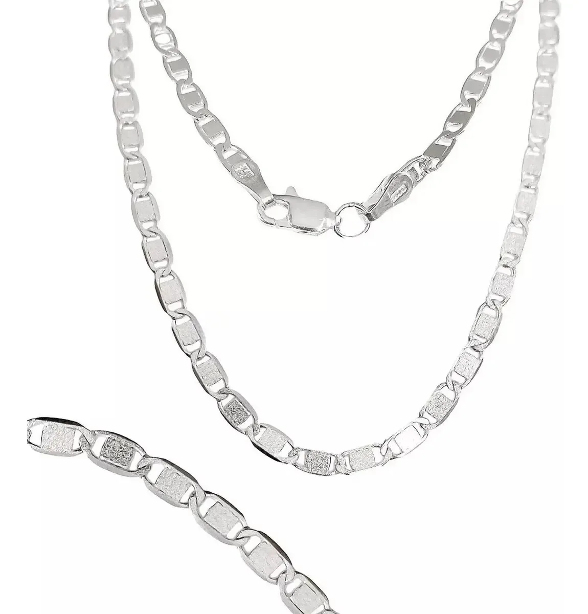 Cadena Plata 925 Ley Marinera Lisa Unisex 50cm - Joyaris joyería fina artesanal mexicana