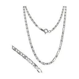 Cadena Plata 925 Marinera Diamantada 40cm - Imagen 1
