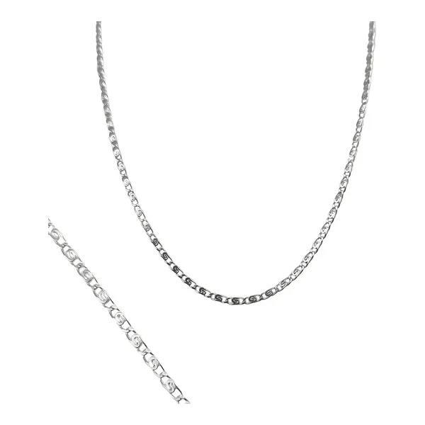 Cadena Plata .925 Marinera Diamantada 40cm - Imagen 1