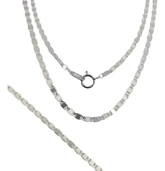 Cadena Plata 925 Marinera Lisa Hombre 50cm - Imagen 1