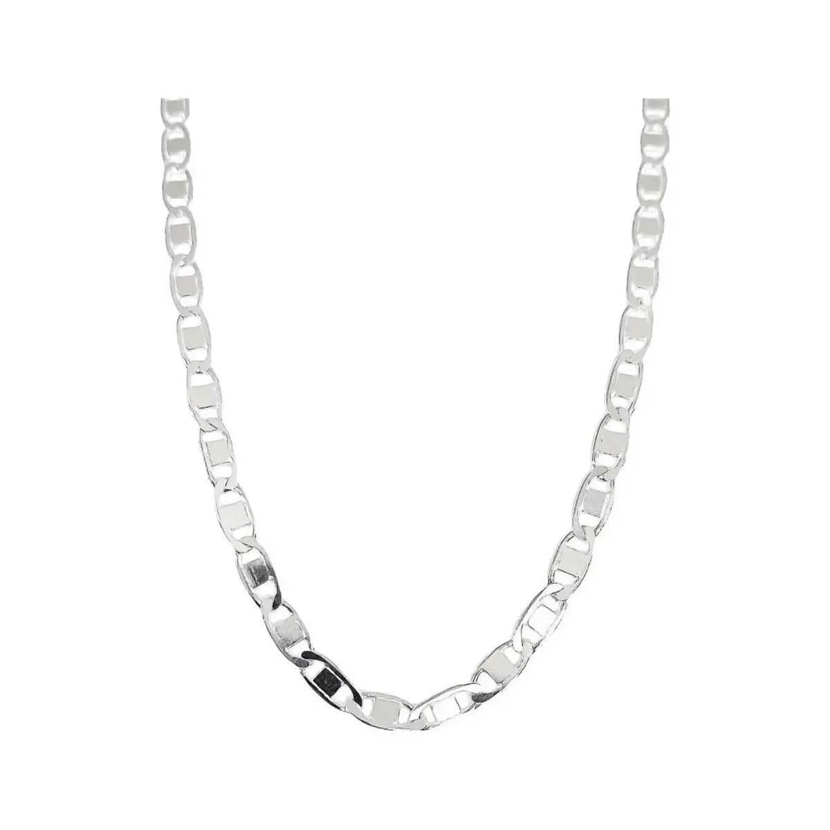 Cadena Plata 925 Marinera Lisa para Hombre Largo 60cm - Imagen 2