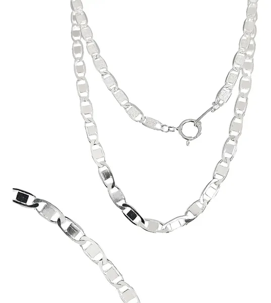 Cadena Plata 925 Marinera Maciza 5mm 65cm Hombre - Imagen 1