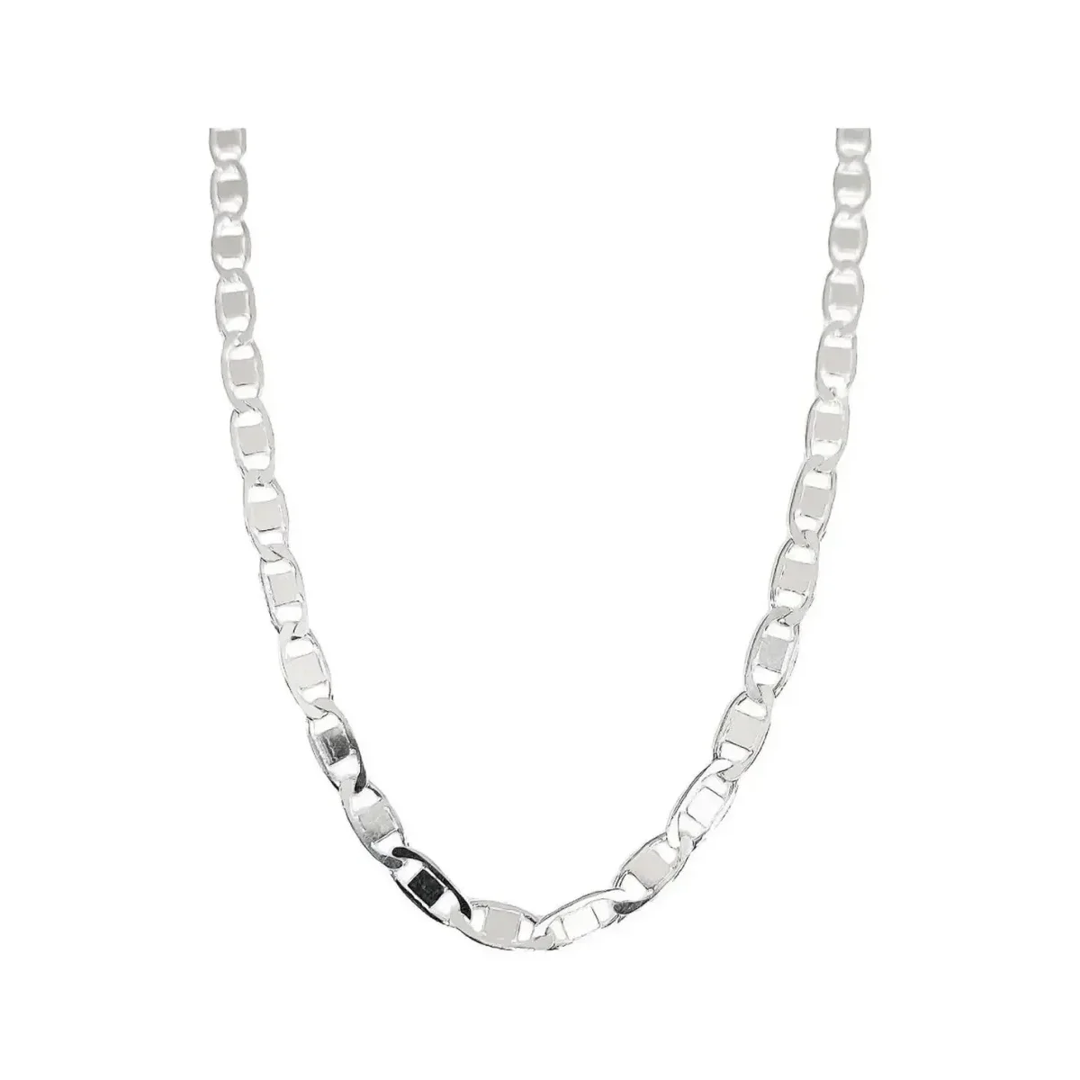 Cadena Plata 925 Marinera Maciza 5mm 65cm Hombre - Imagen 2
