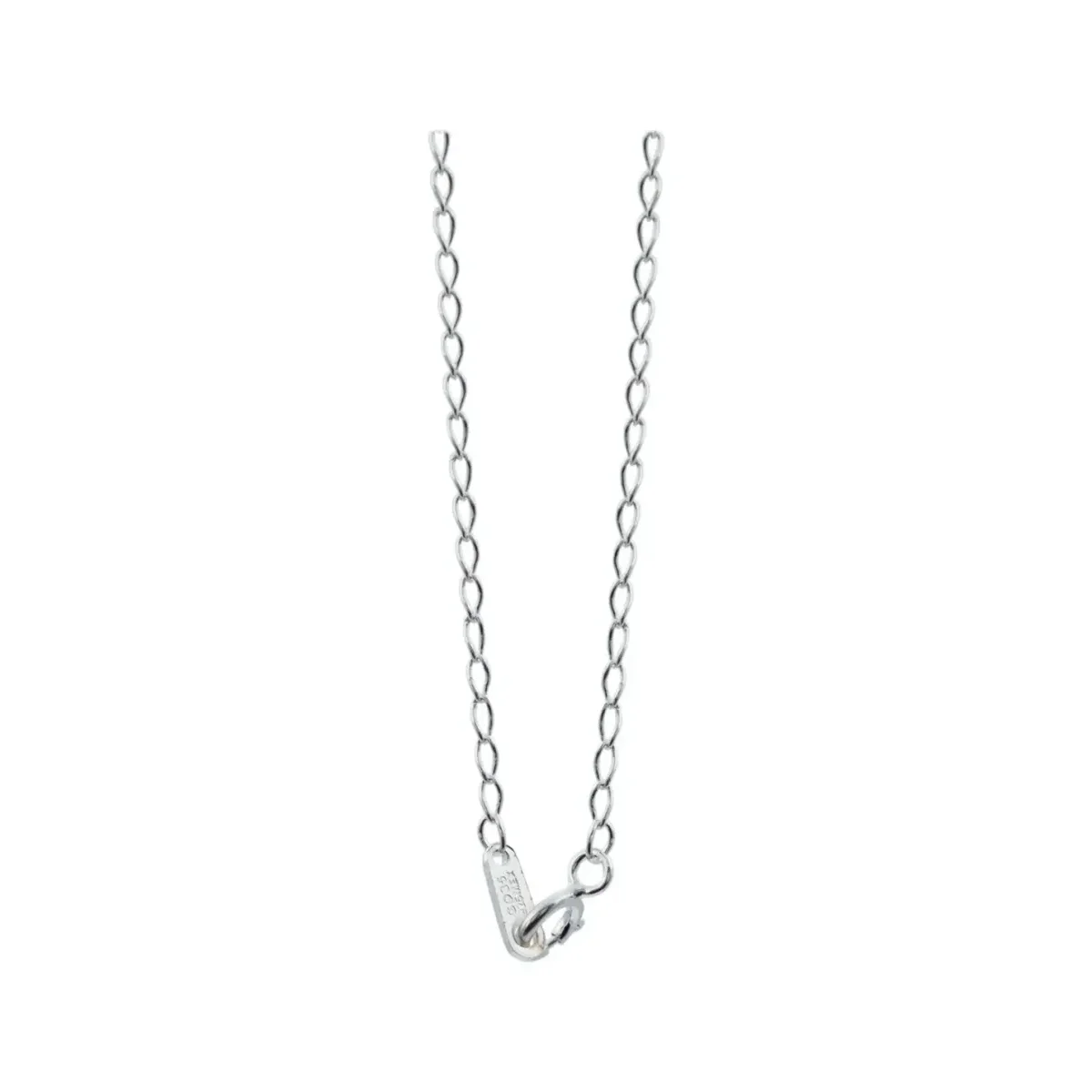 Cadena Plata 925 Nudo Bruja Ojo Turco con Zirconia Negra 50cm - Imagen 3