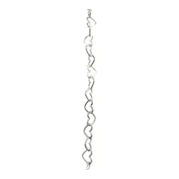 Cadena Plata 925 Tejido Corazón Unisex 60cm - Imagen 2