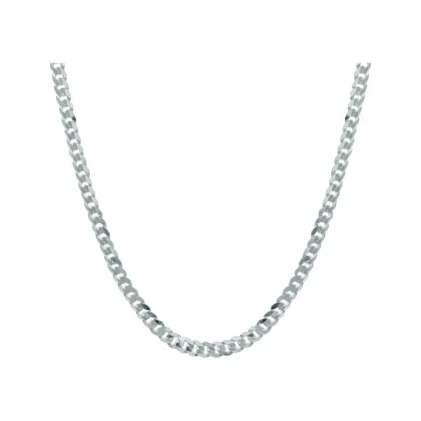 Cadena Plata 925 Tejido Cubano para Hombre de 80 cm - Imagen 1