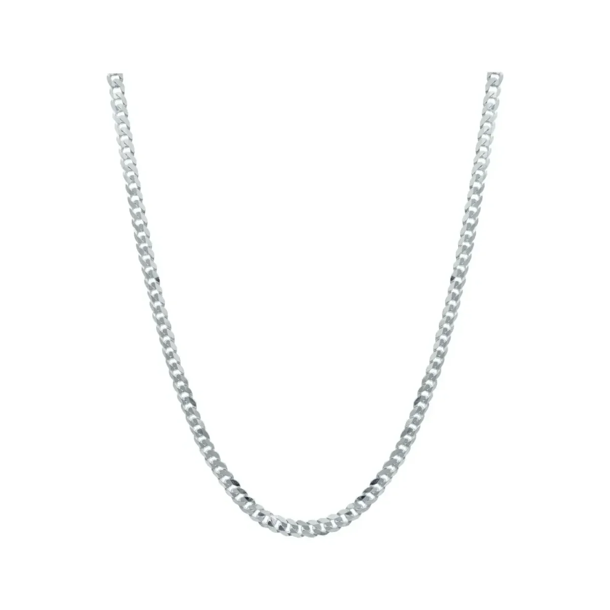 Cadena Plata 925 Tejido Cubano para Hombre de 80 cm - Imagen 2