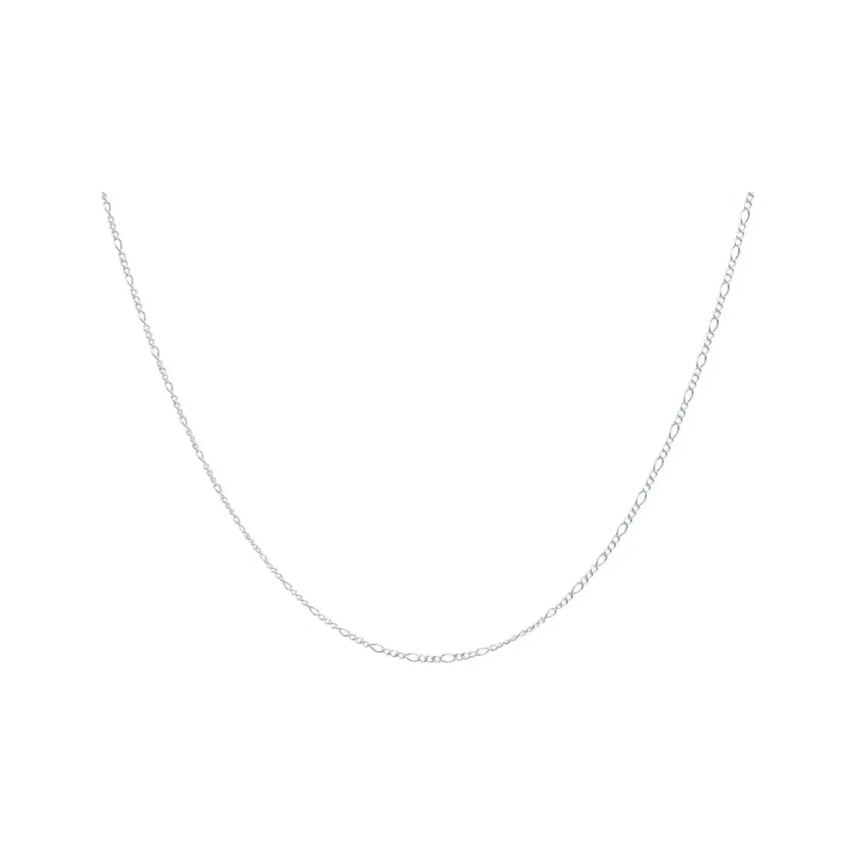 Cadena Plata 925 Tejido Figaro 3x1 de 40cm Unisex - Imagen 2