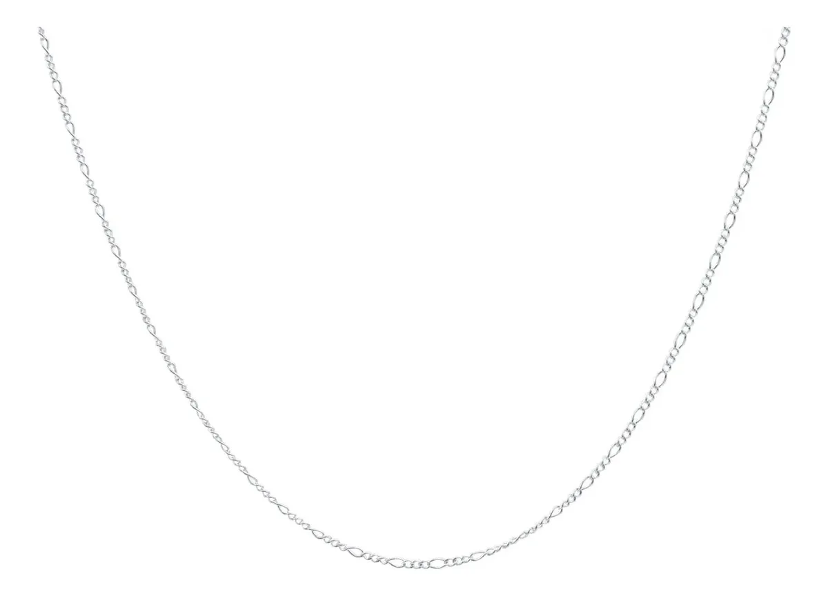 Cadena Plata 925 Tejido Figaro 3x1 de 40cm Unisex - Imagen 2