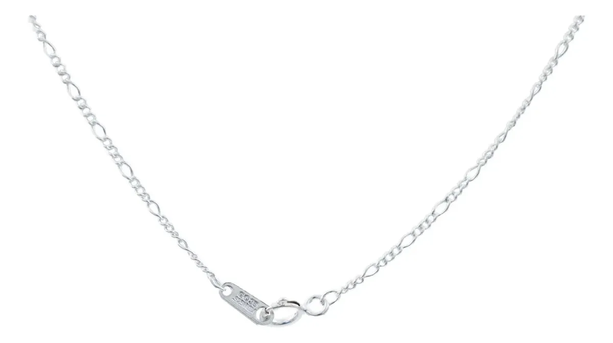 Cadena Plata 925 Tejido Figaro 3x1 de 40cm Unisex - Imagen 3