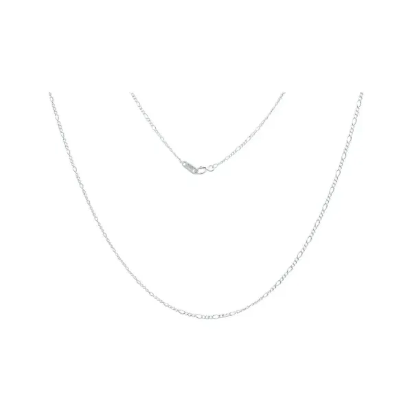 Cadena Plata 925 Tejido Figaro 3x1 de 60 cm Unisex - Imagen 1