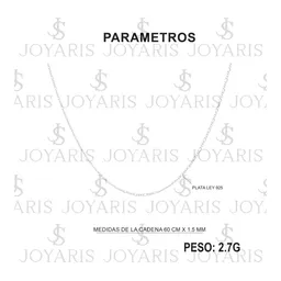 Cadena Plata 925 Tejido Figaro 3x1 de 60 cm Unisex - Imagen 4