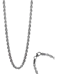 Cadena Plata 925 Torsal Moderno 50 cm Unisex - Imagen 1