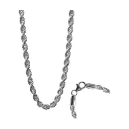 Cadena Plata 925 Torsal Sólida Hombre 50cm - Imagen 1