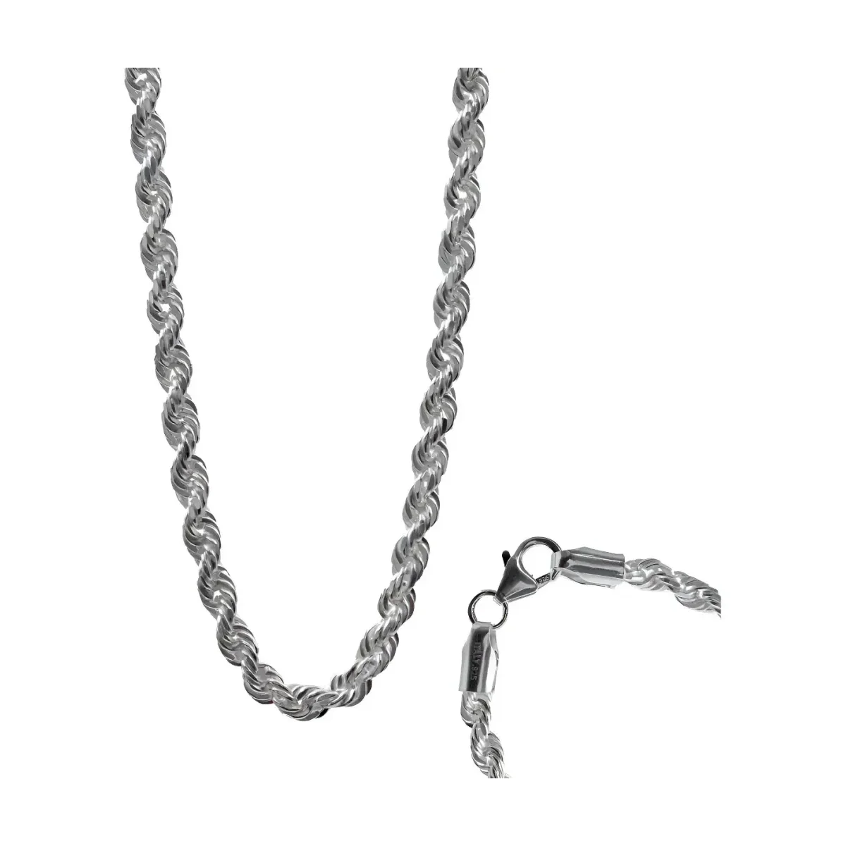 Cadena Plata 925 Torsal Sólida para Hombre 50cm - Joyaris joyería fina
