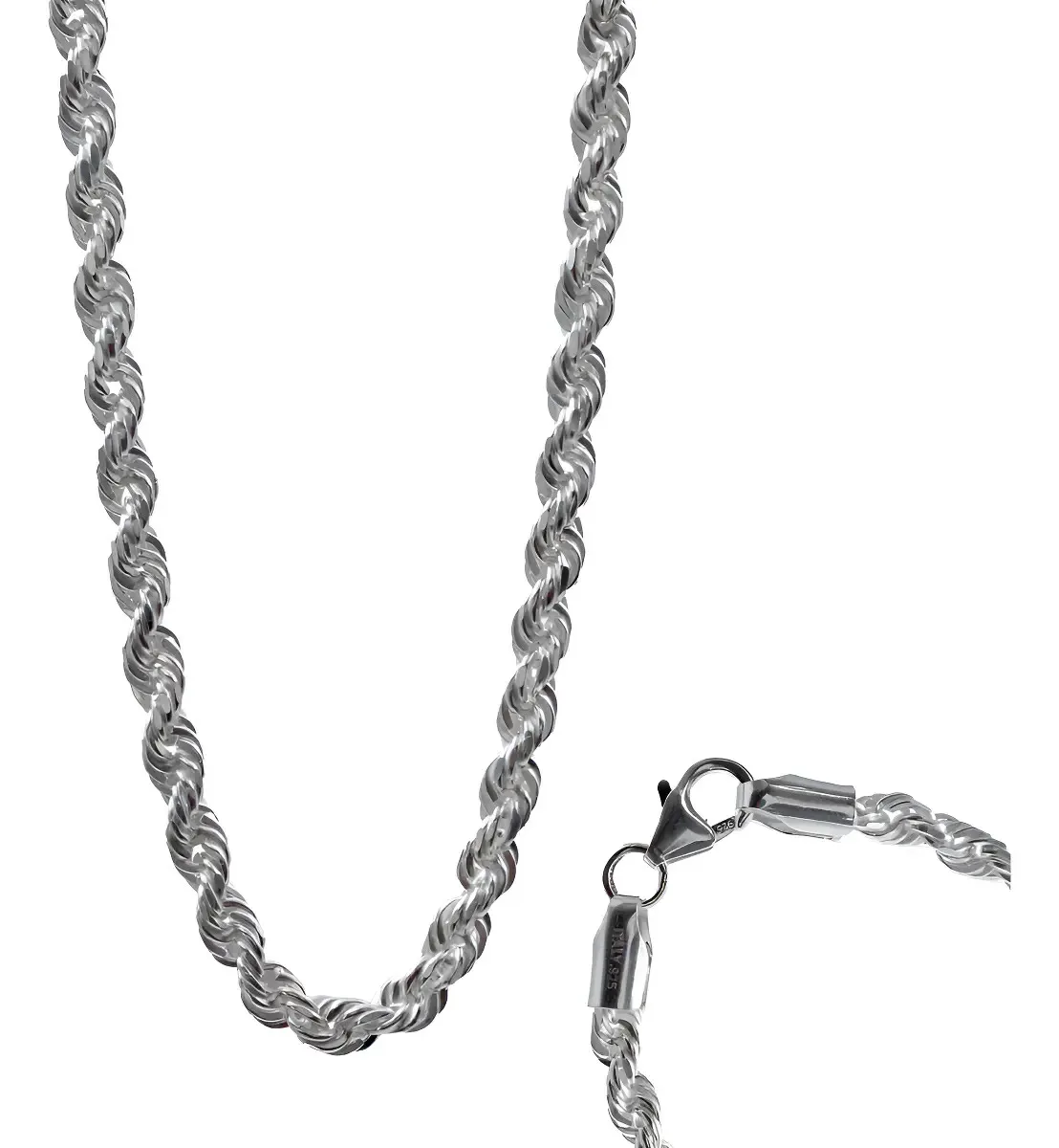 Cadena Plata 925 Torsal Sólida para Hombre 50cm - Joyaris joyería fina artesanal mexicana