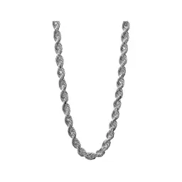 Cadena Plata 925 Torsal Sólida Hombre 50cm - Imagen 2