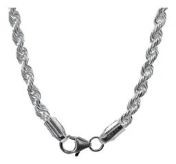 Cadena Plata 925 Torsal Sólida Hombre 50cm - Imagen 3