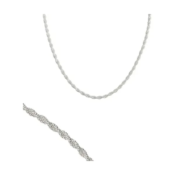 Cadena Plata 925 Torzal Espuma de Mar 50cm - Imagen 1