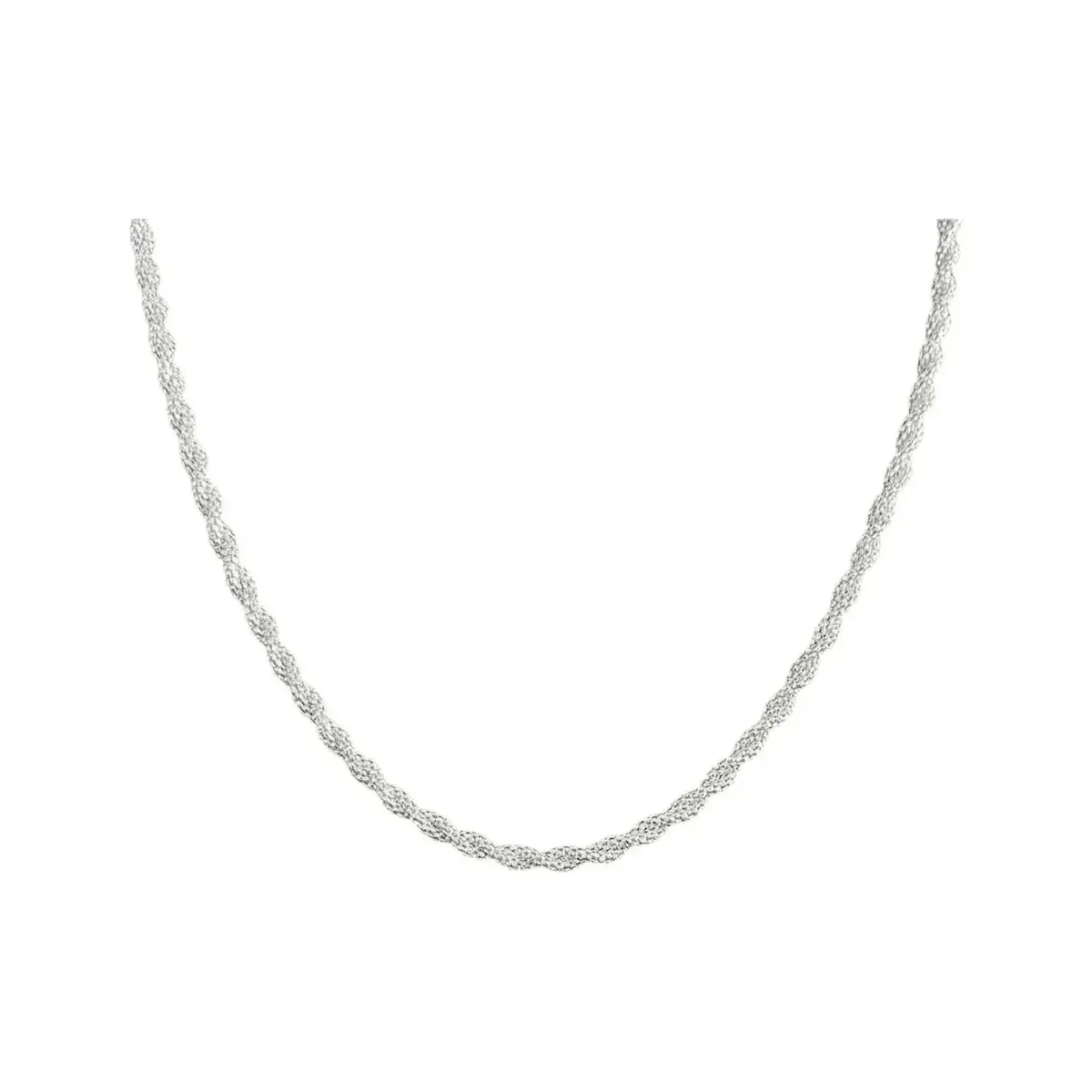Cadena Plata 925 Torzal Espuma de Mar 50cm - Imagen 2