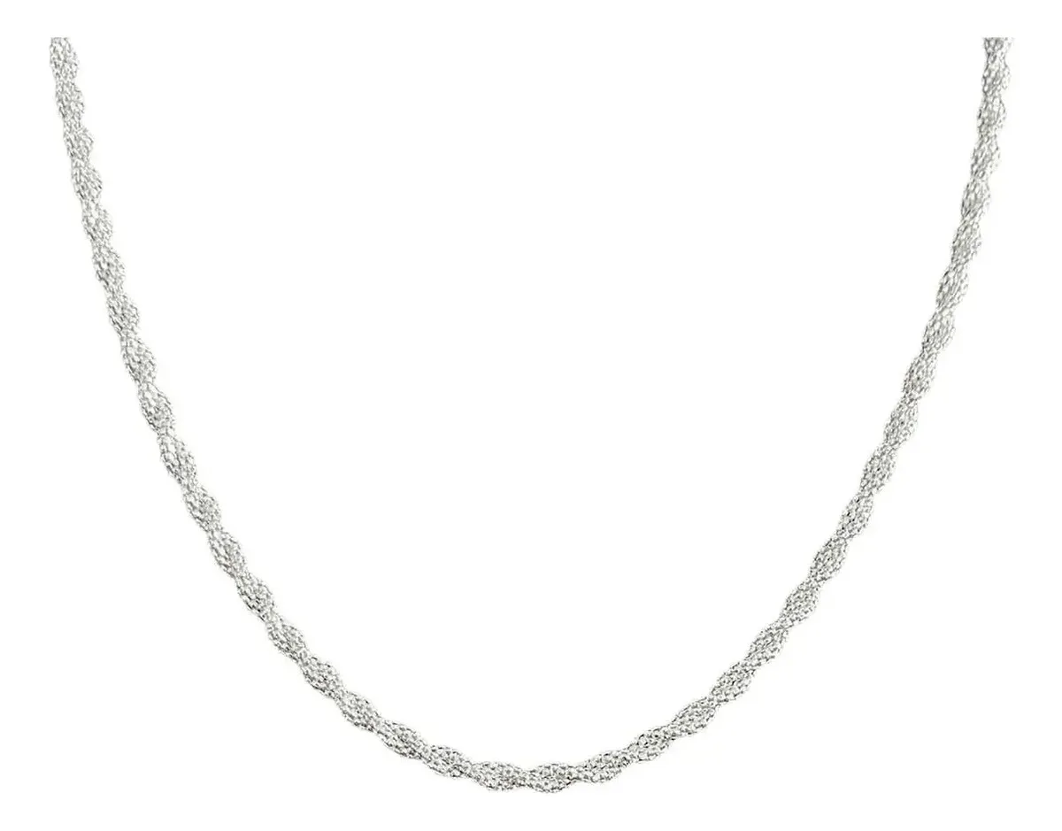 Cadena Plata 925 Torzal Espuma de Mar 50cm - Imagen 1