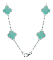 Cadena Plata 925 Tréboles Esmaltados Menta 65cm - Imagen 4