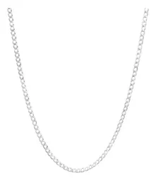 Cadena Plata Ley .925 Cubana Barbada Hombre 65 cm - Imagen 1