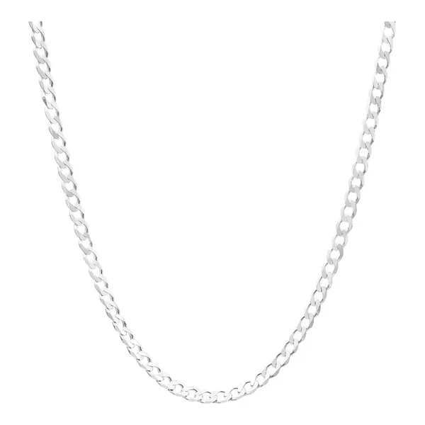 Cadena Plata Ley 925 Cubana Barbada para Hombre 50 cm - Imagen 1