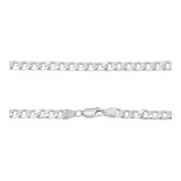 Cadena Plata Ley 925 Cubana Barbada para Hombre 50 cm - Imagen 4