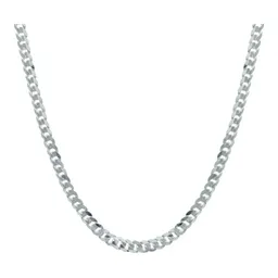 Cadena Plata Ley 925 Cubana Cerrada para Hombre 65cm - Imagen 1