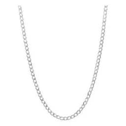 Cadena Plata Ley .925 Cubana Diamantada 45 cm para Hombre - Imagen 1