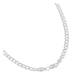 Cadena Plata Ley .925 Cubana Diamantada 45 cm para Hombre - Imagen 2